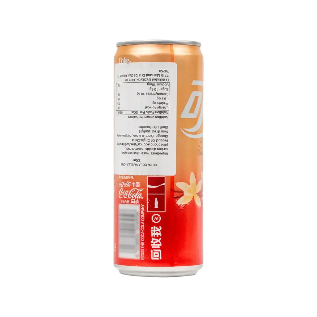 COCA COLA 330ML CAN VANILLA