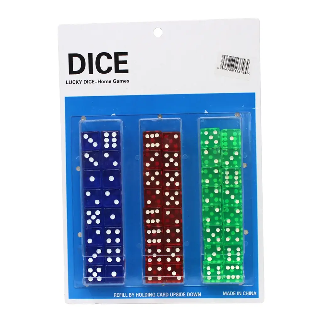 DICE CLEAR 48PC DISPLAY