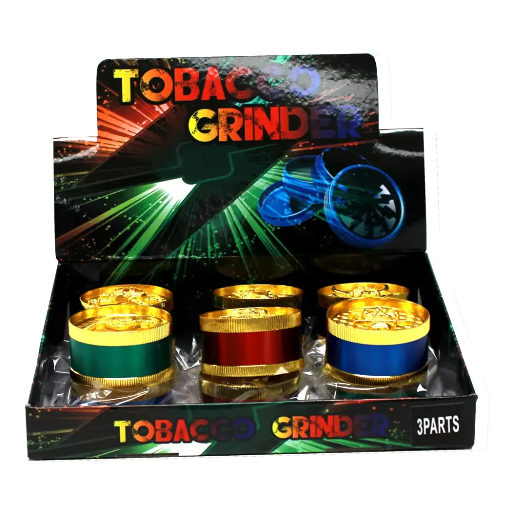 GRINDER (GR107-GD) 3 PARTS GOLD SKULL 51MM