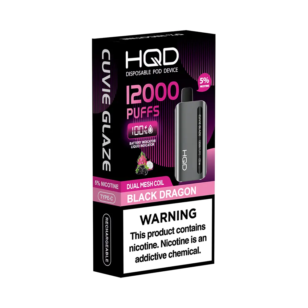 HQD GLAZE 5% BLACK DRAGON 1X5PK DISPOSABLE (12000)
