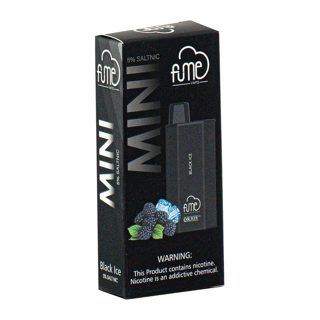 FUME 10PK MINI 5% BLACK ICE DISPOSABLE (600)