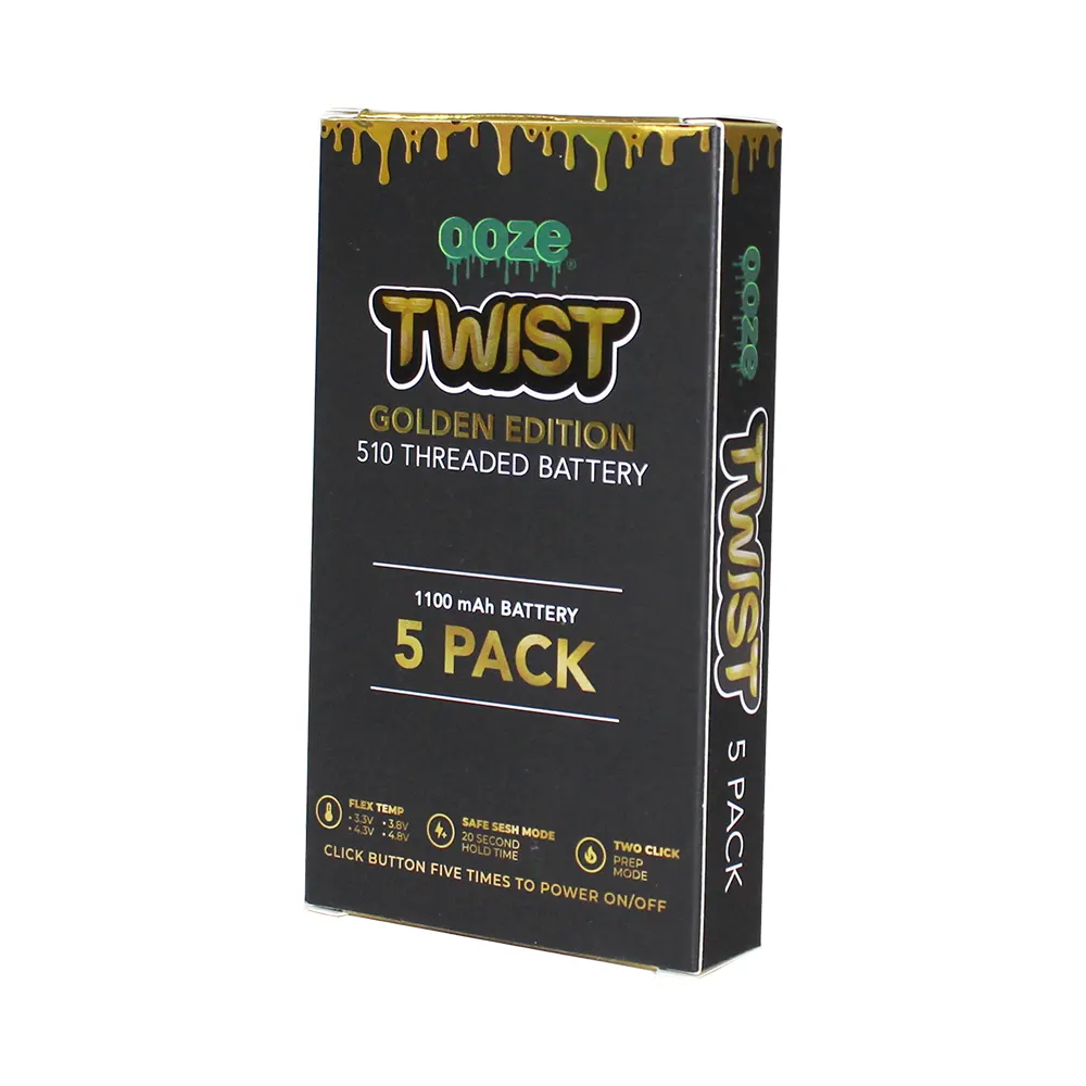 OOZE TWIST GOLD 1100 MAH BATTERY 5PK