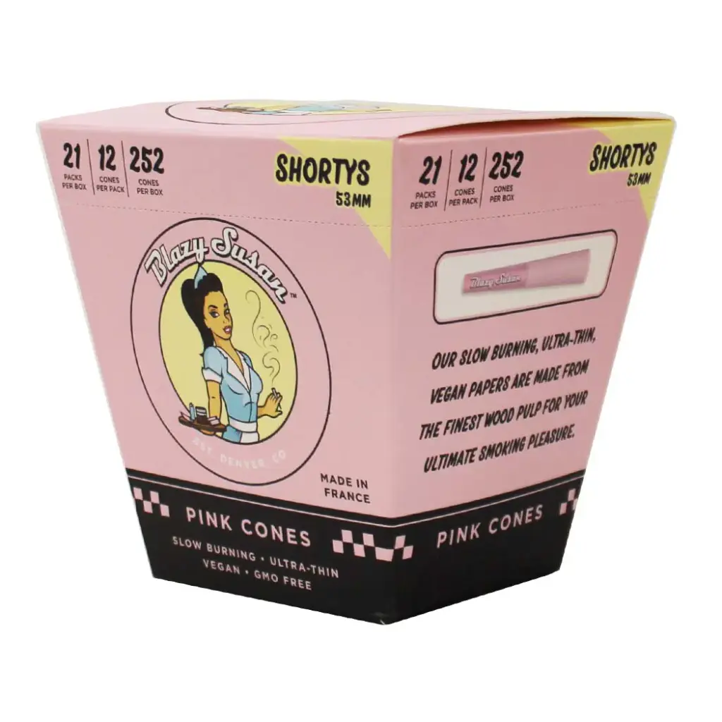 BLAZY CONE PINK SHORTY 53MM 21 PACKS PER BOX