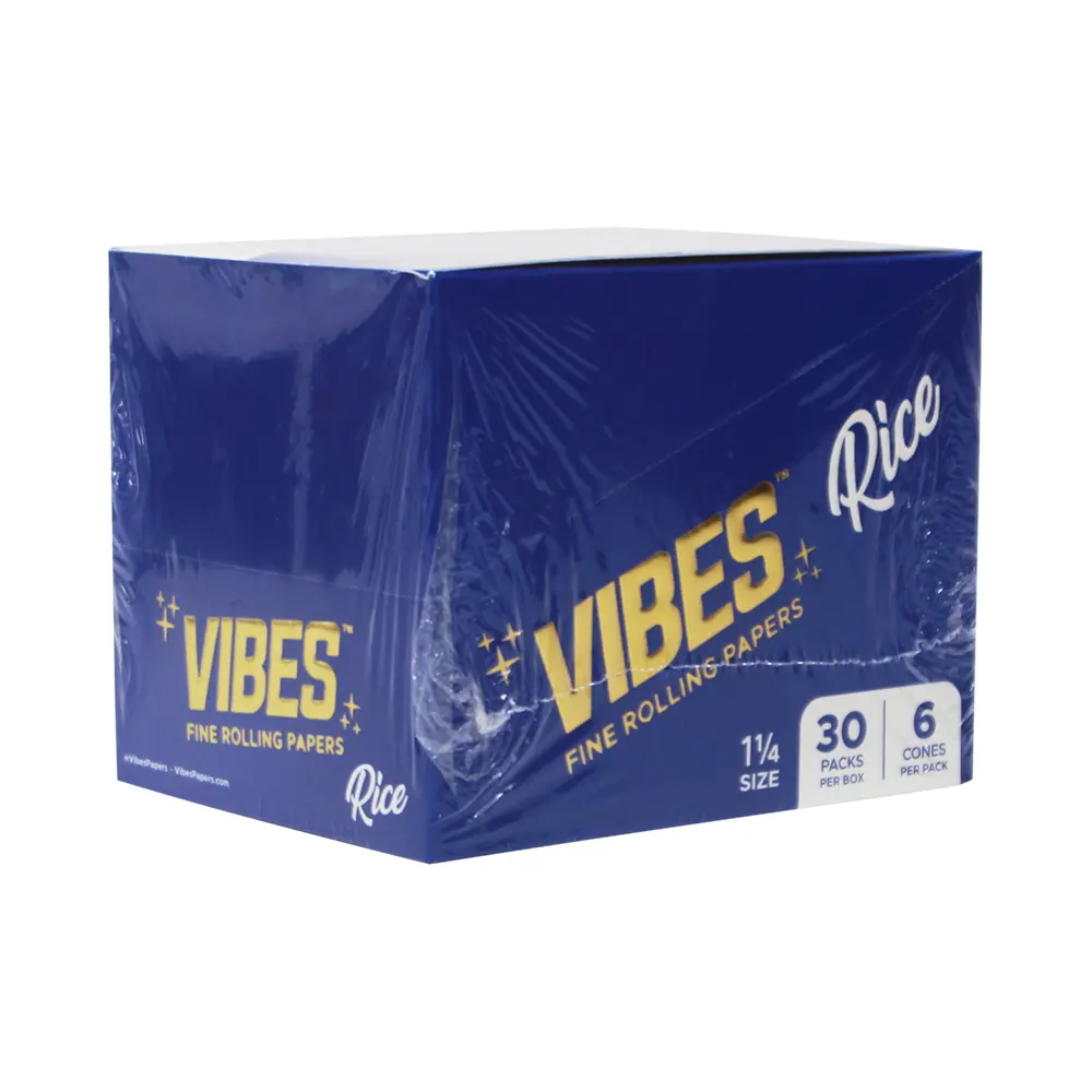 VIBES BLUE 1 1/4 CONE 30 PACKS PER BOX