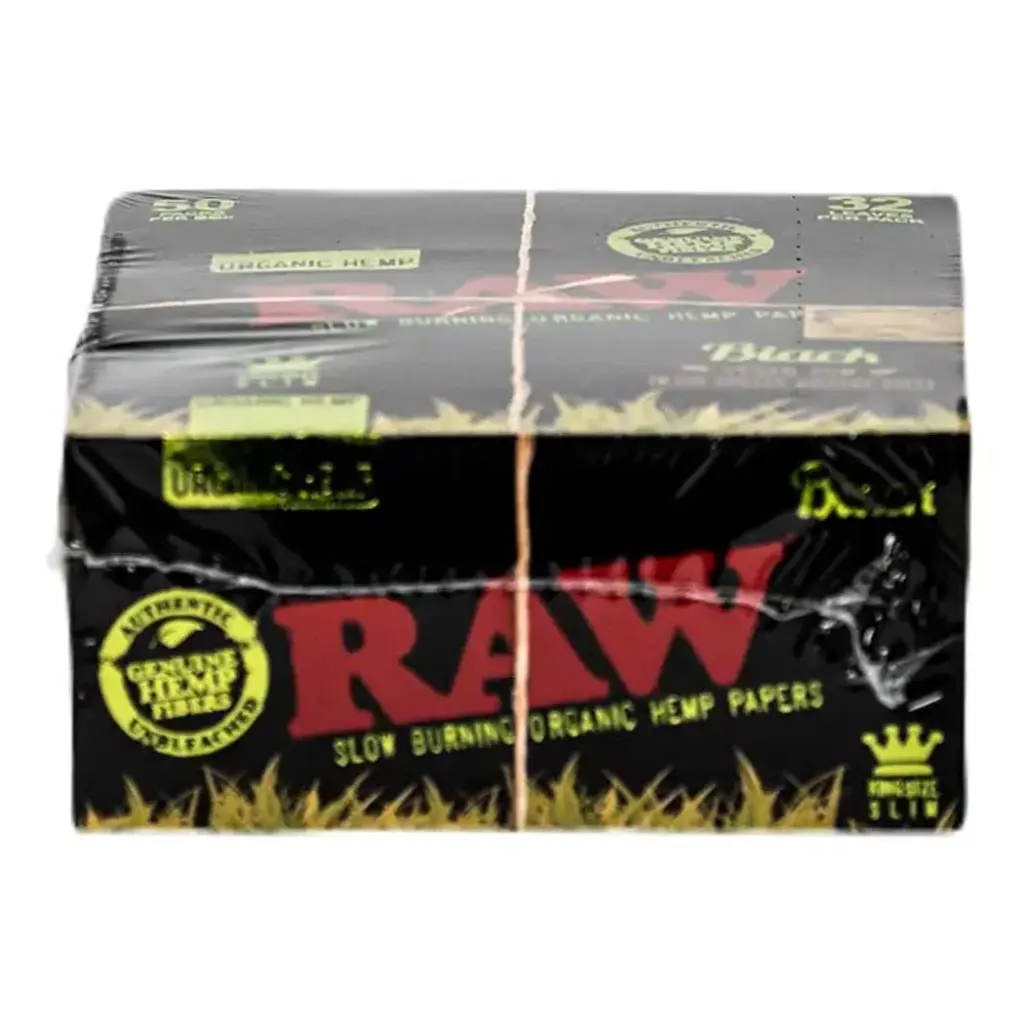 RAW ORGANIC BLACK KING SIZE SLIM 50 PER BOX