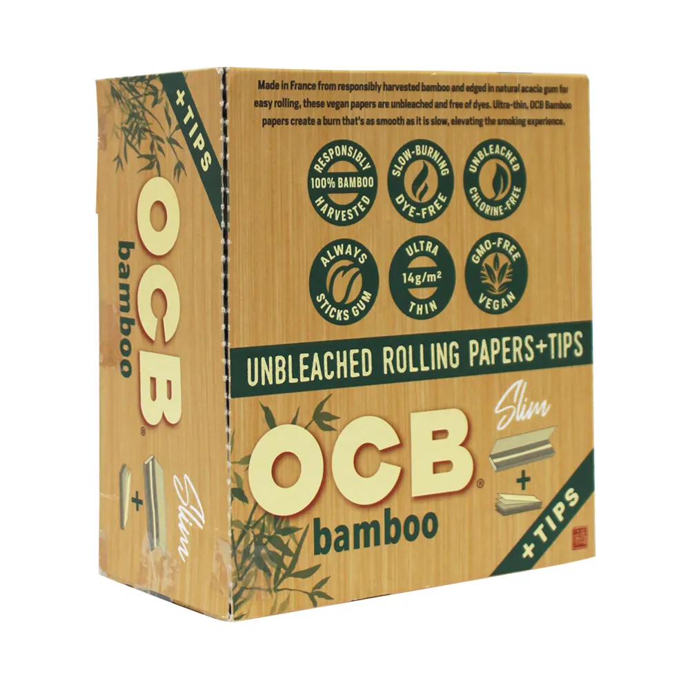 OCB BAMBOO SLIM + TIPS 24 BOOKLETS