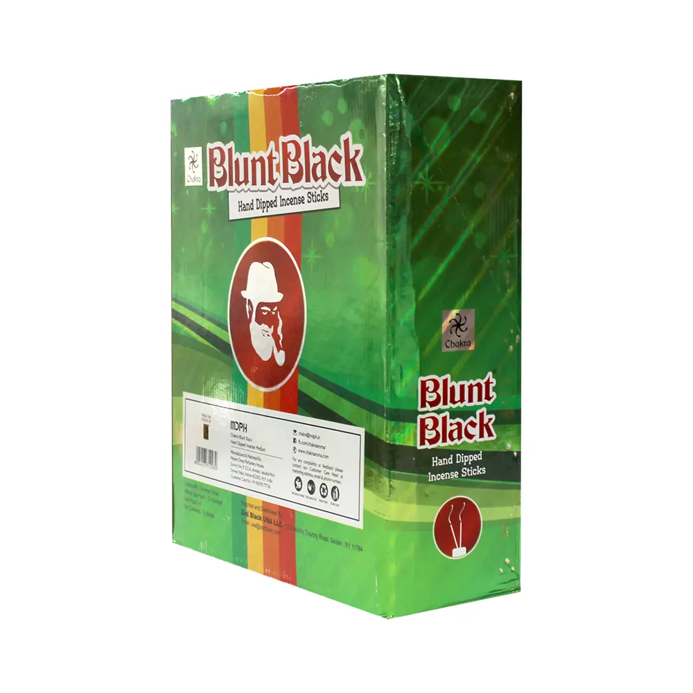 .BLUNT BLACK 10.5 INCH 72-12CT INCENSE