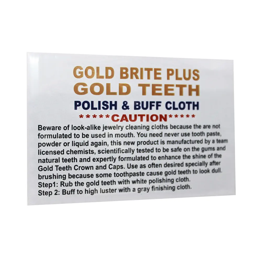 GOLD TEETH POLISH & BUFF CLOTH 8 CT