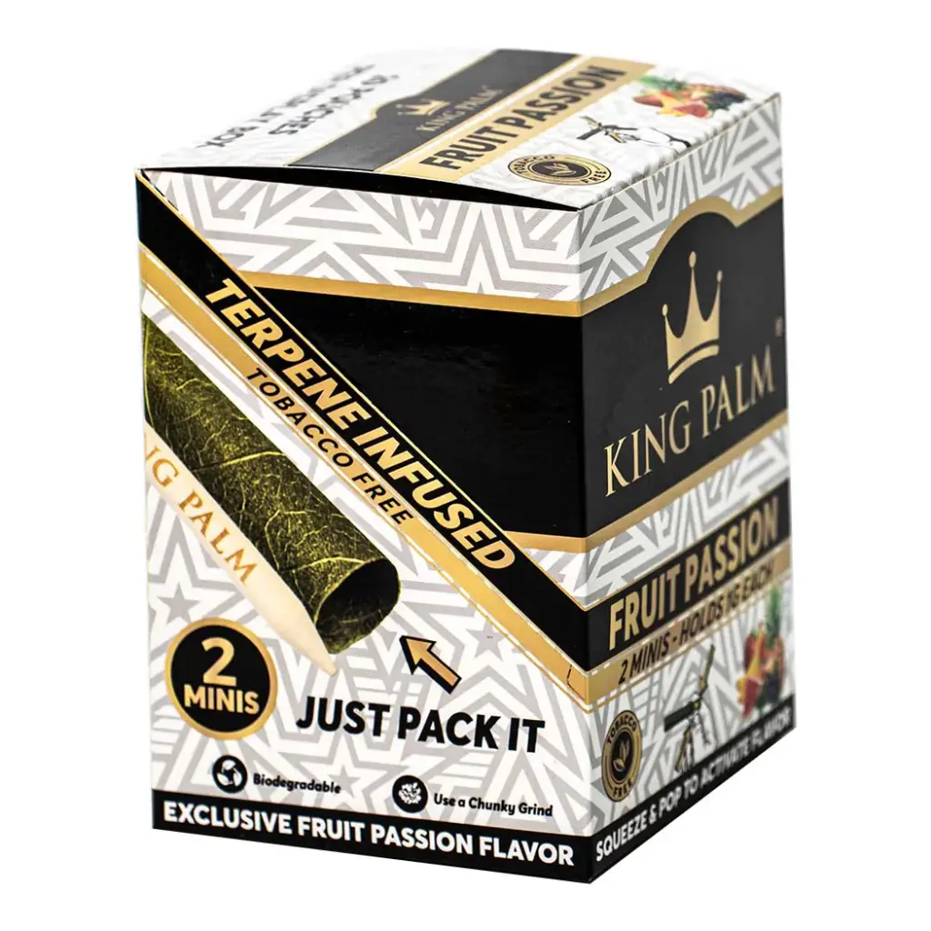 KING PALM 2 MINI ROLLS FRUIT PASSION 20CT