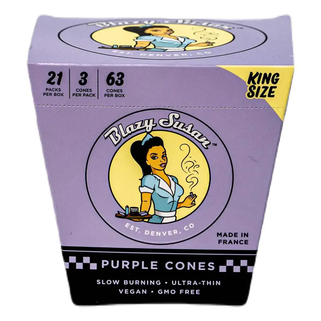 BLAZY CONE PURPLE KS 21 PACKS PER BOX