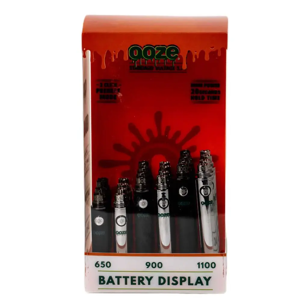 OOZE BATTERY DISPLAY 24CT (8 - 650MAH, 8 - 900MAH, 8 - 1100 MAH)