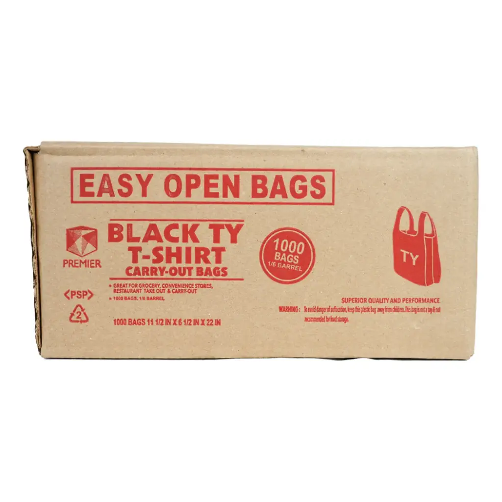 .SHOPPING BAG 1/6 BLACK 1000 CT