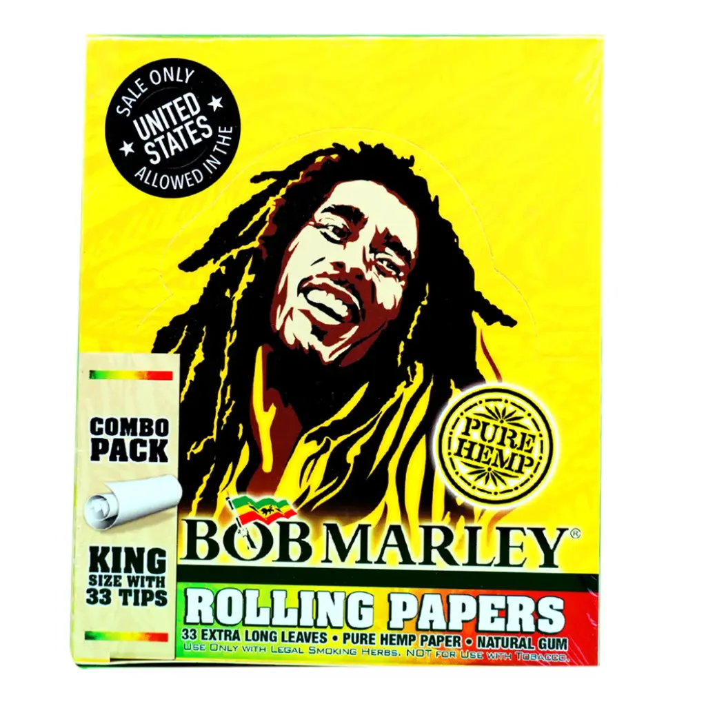 BOB MARLEY KING SIZE WITH TIP 24 BOOKLETS PER DISPLAY