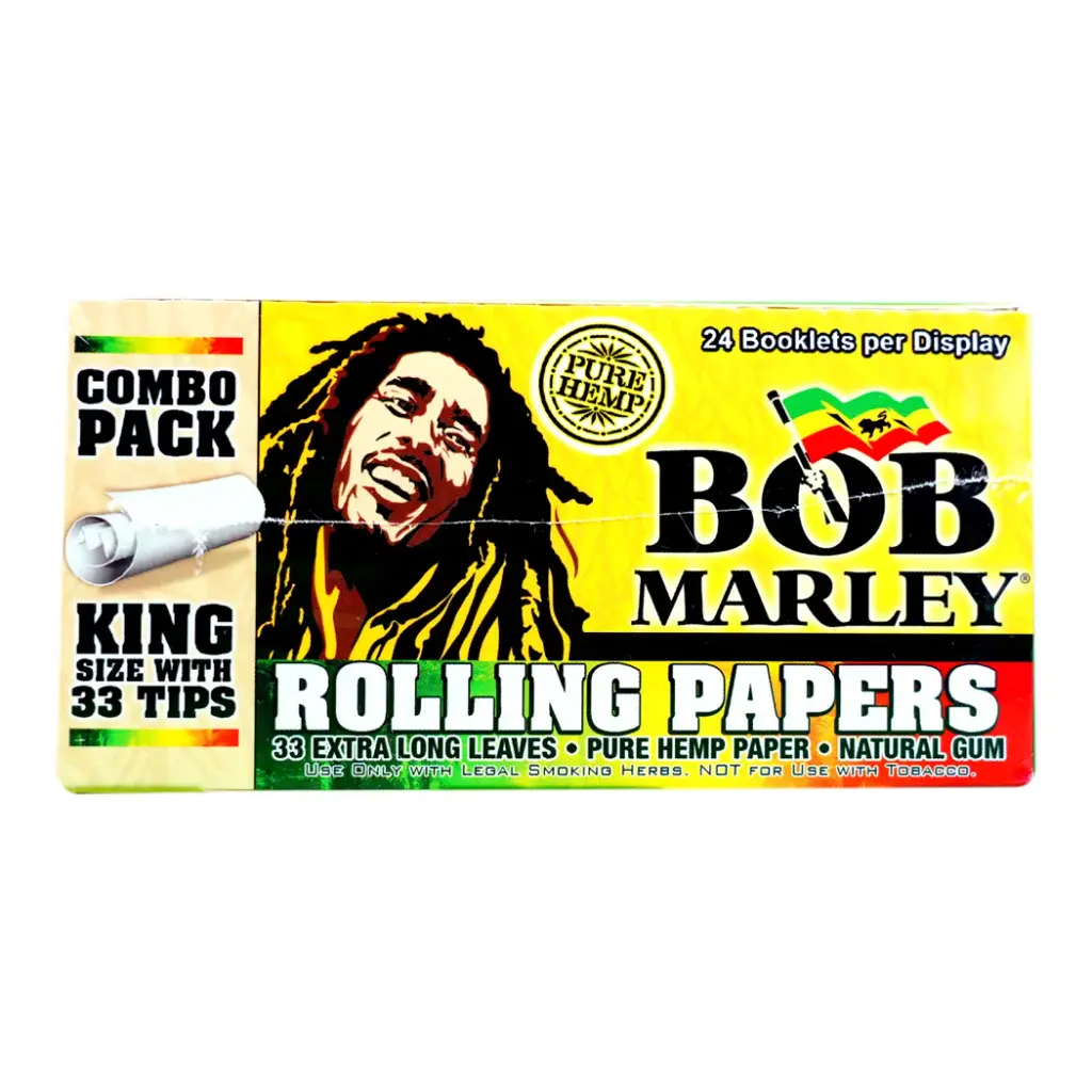 BOB MARLEY KING SIZE WITH TIP 24 BOOKLETS PER DISPLAY