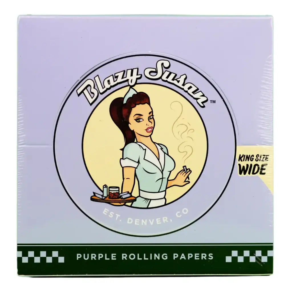 BLAZY PAPER PURPLE KING SIZE WIDE 50 PACKS PER BOX