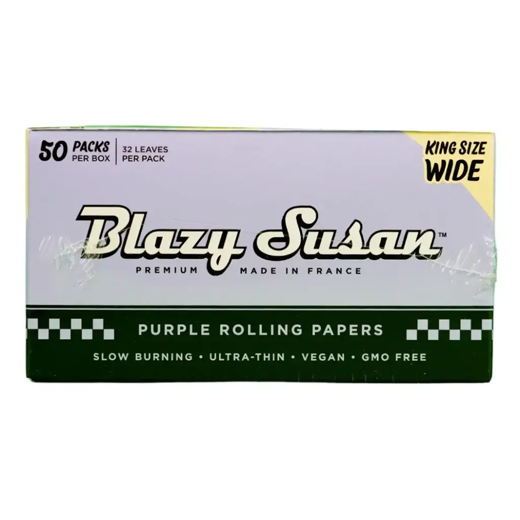 BLAZY PAPER PURPLE KING SIZE WIDE 50 PACKS PER BOX