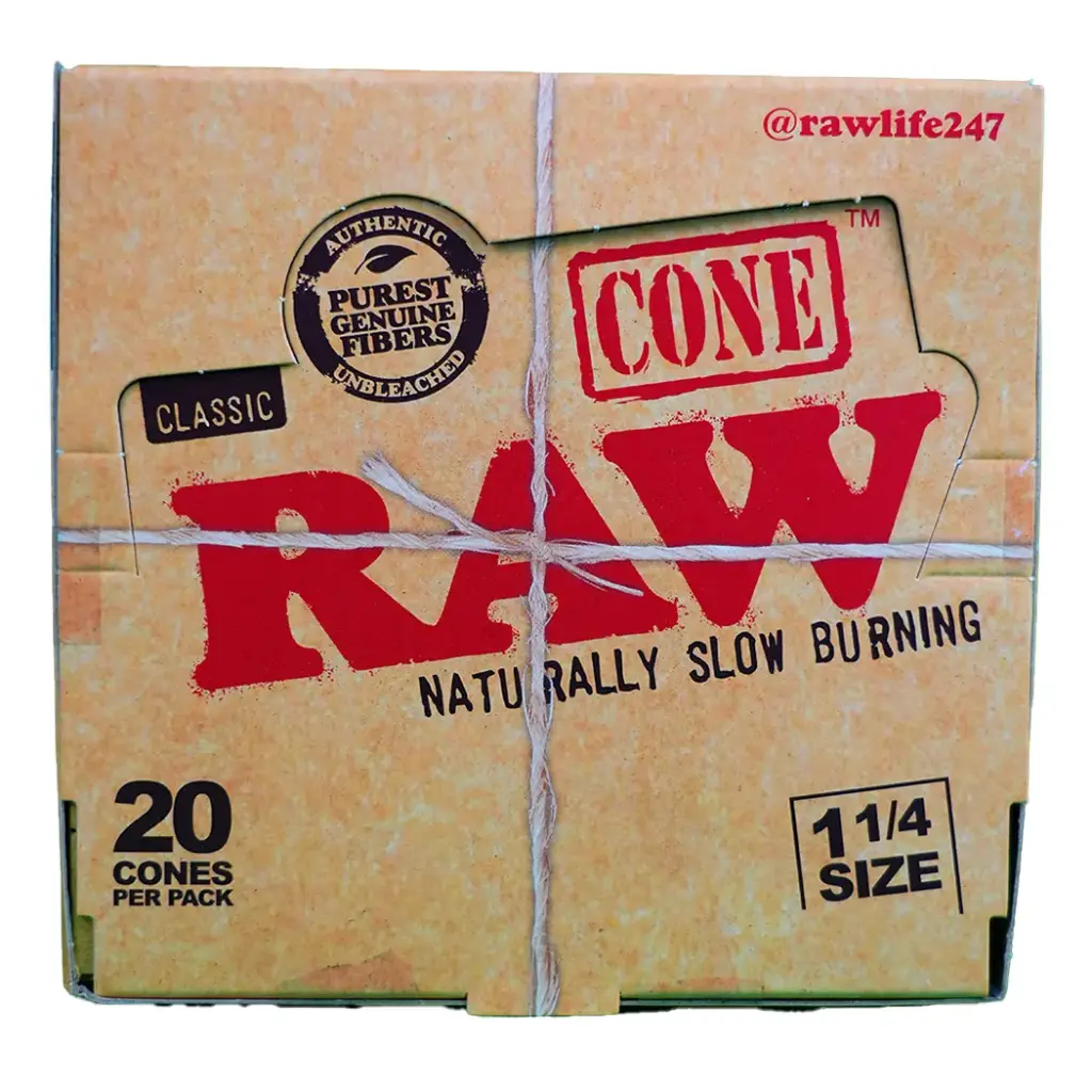 RAW CLASSIC CONE 1 1/4 20 CONES PER PACK