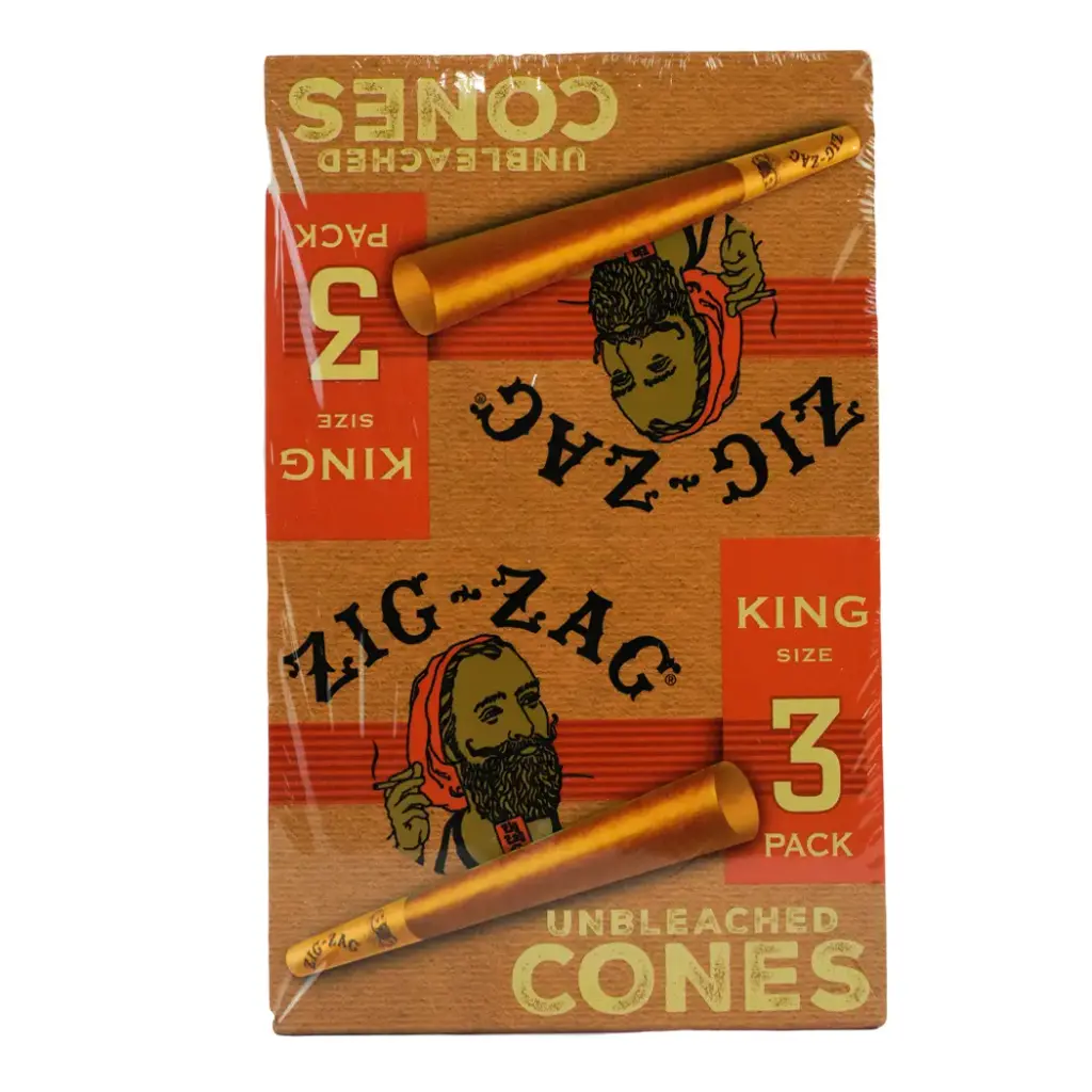 ZIG ZAG CONES UNBLEACHED KING SIZE 24PK-3 CONES