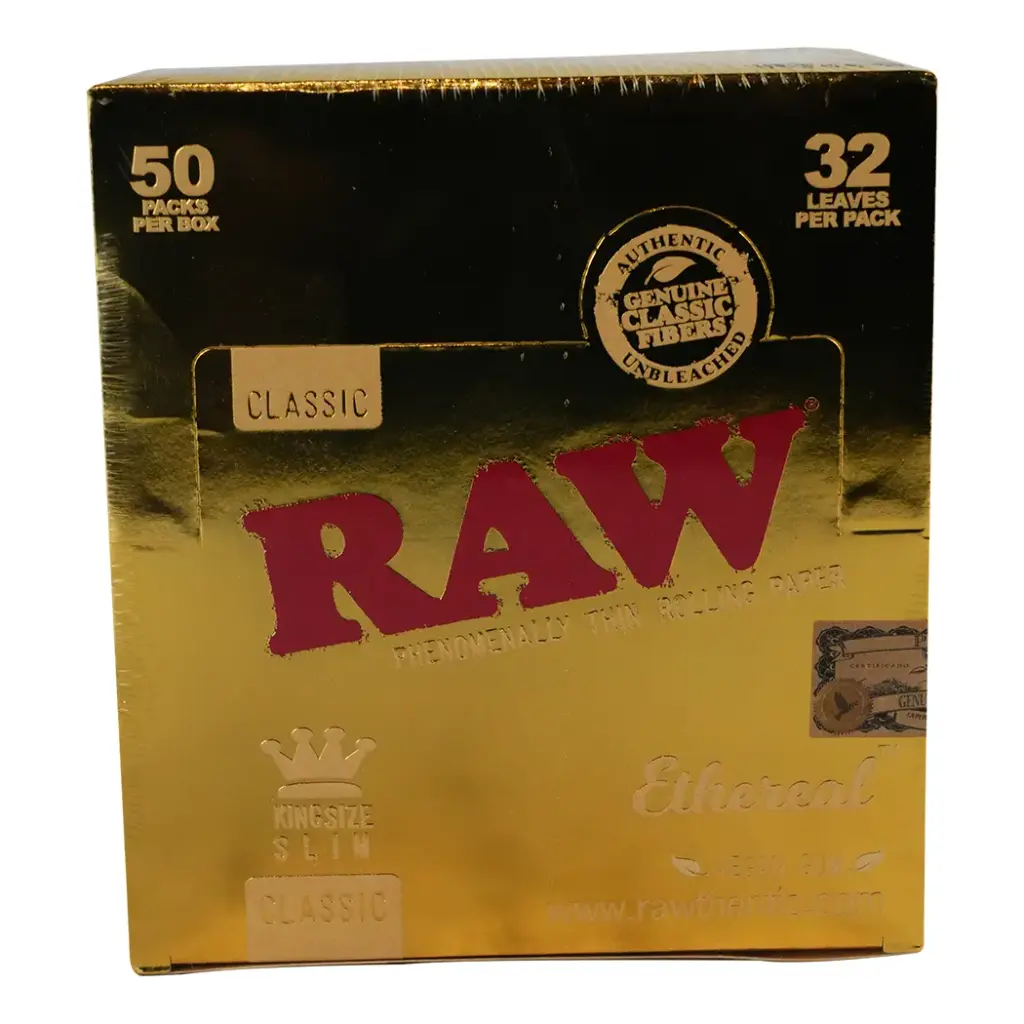 RAW ETHEREAL KING SIZE SLIM 50 PER BOX