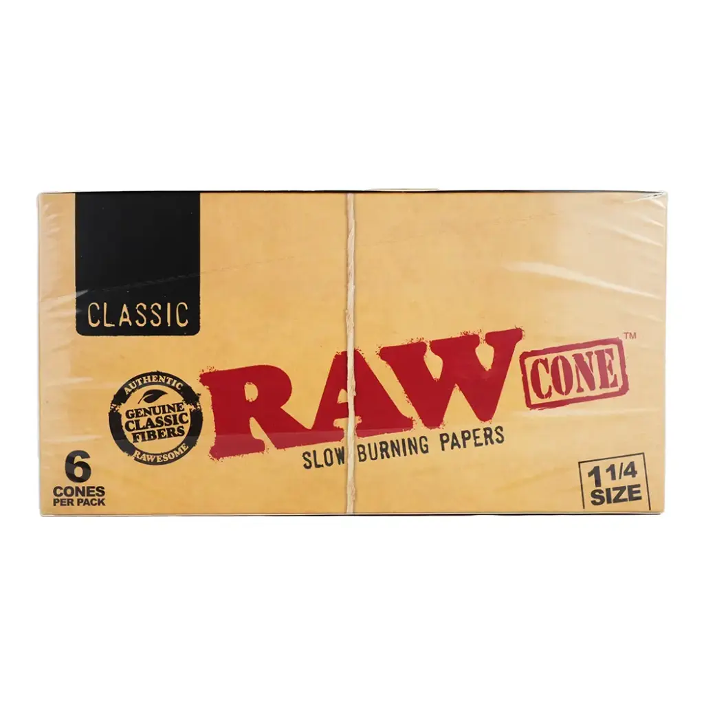 RAW CLASSIC CONE 1 1/4 32 PER BOX 6 PK