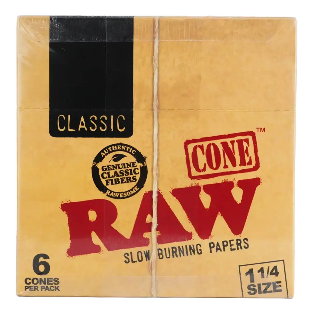 RAW CLASSIC CONE 1 1/4 32 PER BOX 6 PK