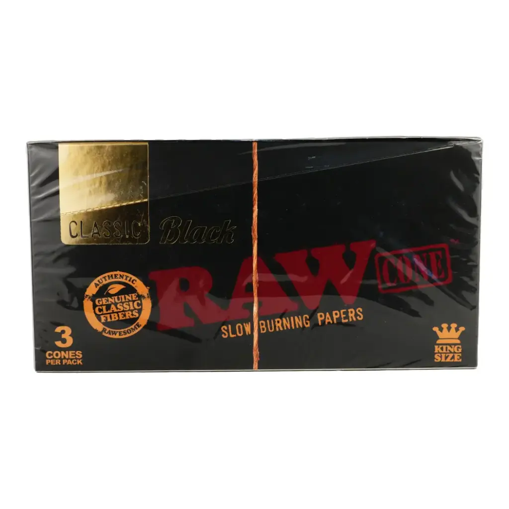 RAW BLACK CLASSIC CONE KING SIZE CONES PER PACK