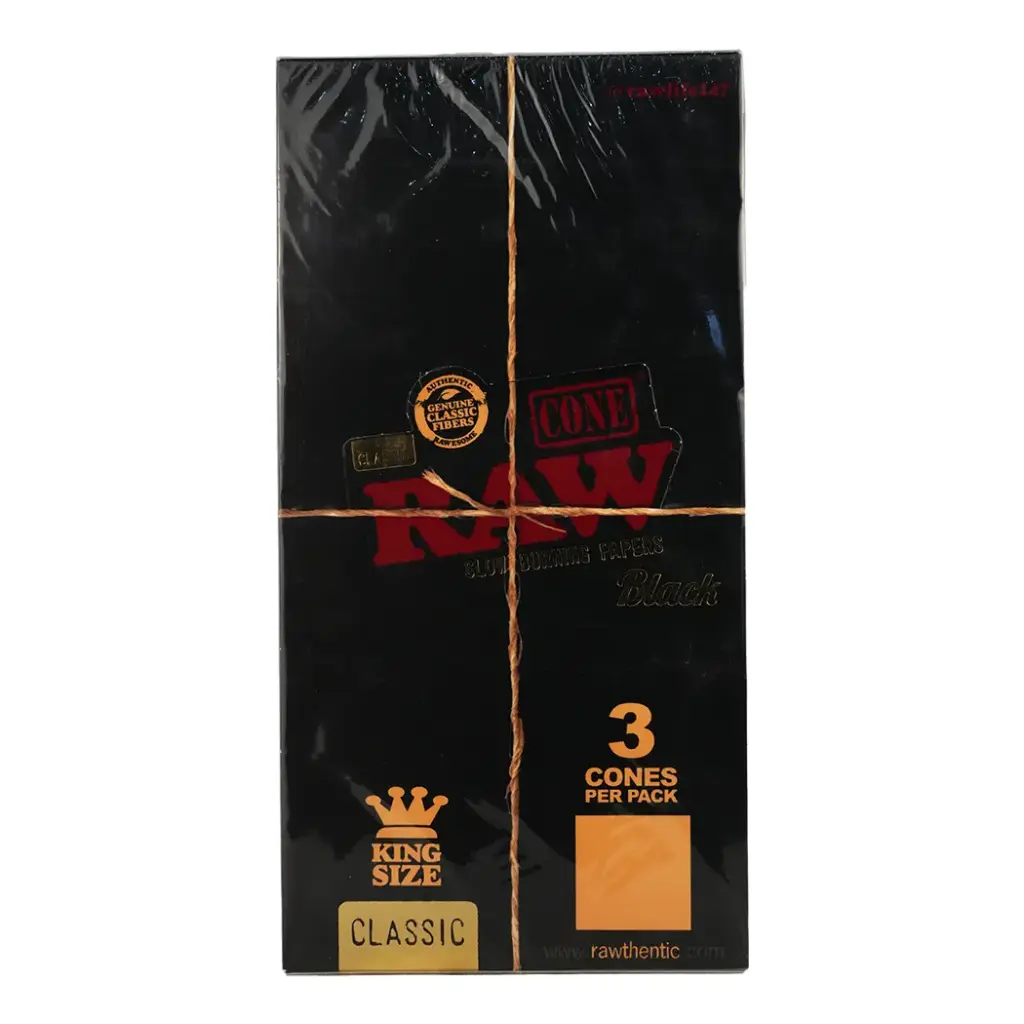 RAW BLACK CLASSIC CONE KING SIZE CONES PER PACK