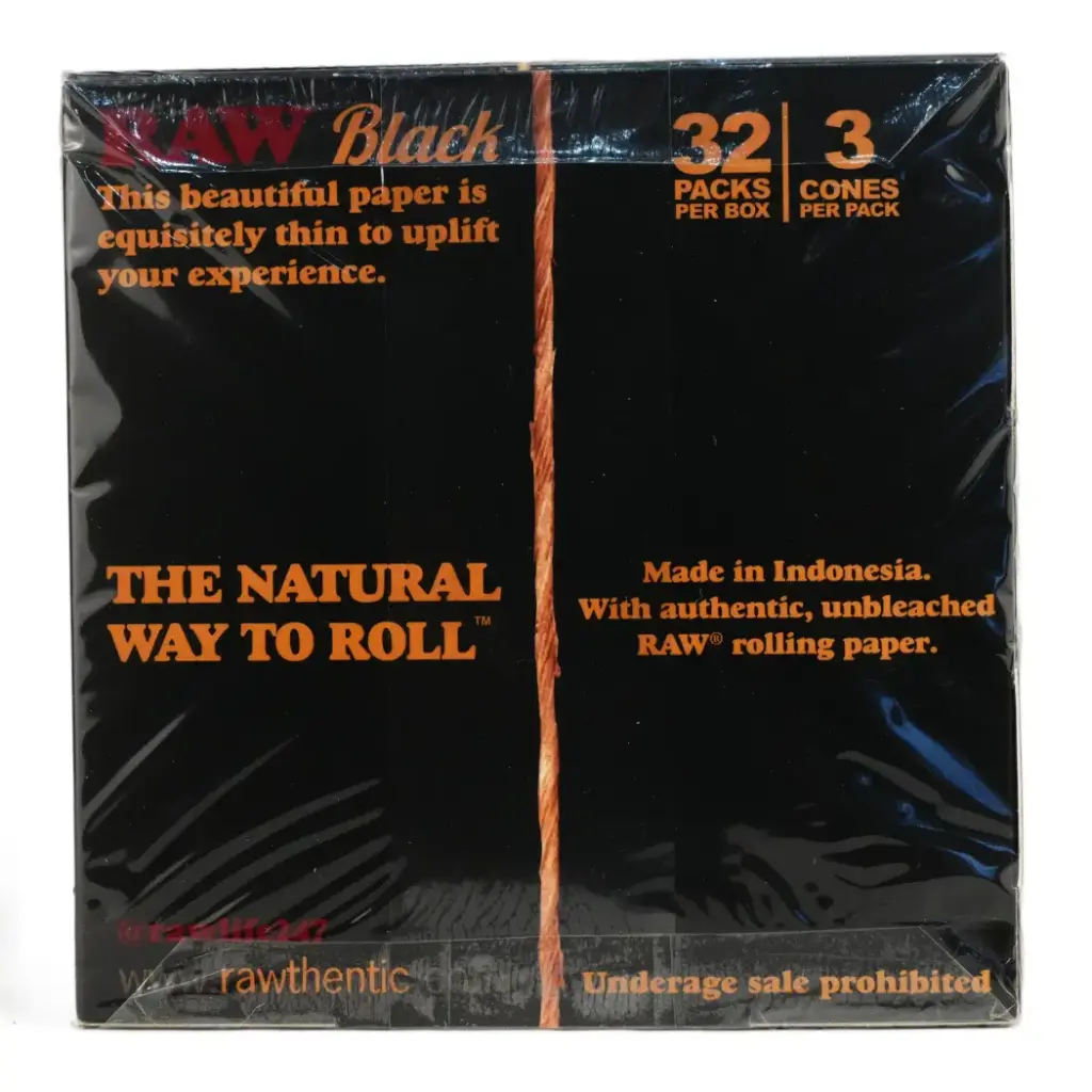 RAW BLACK CLASSIC CONE KING SIZE CONES PER PACK