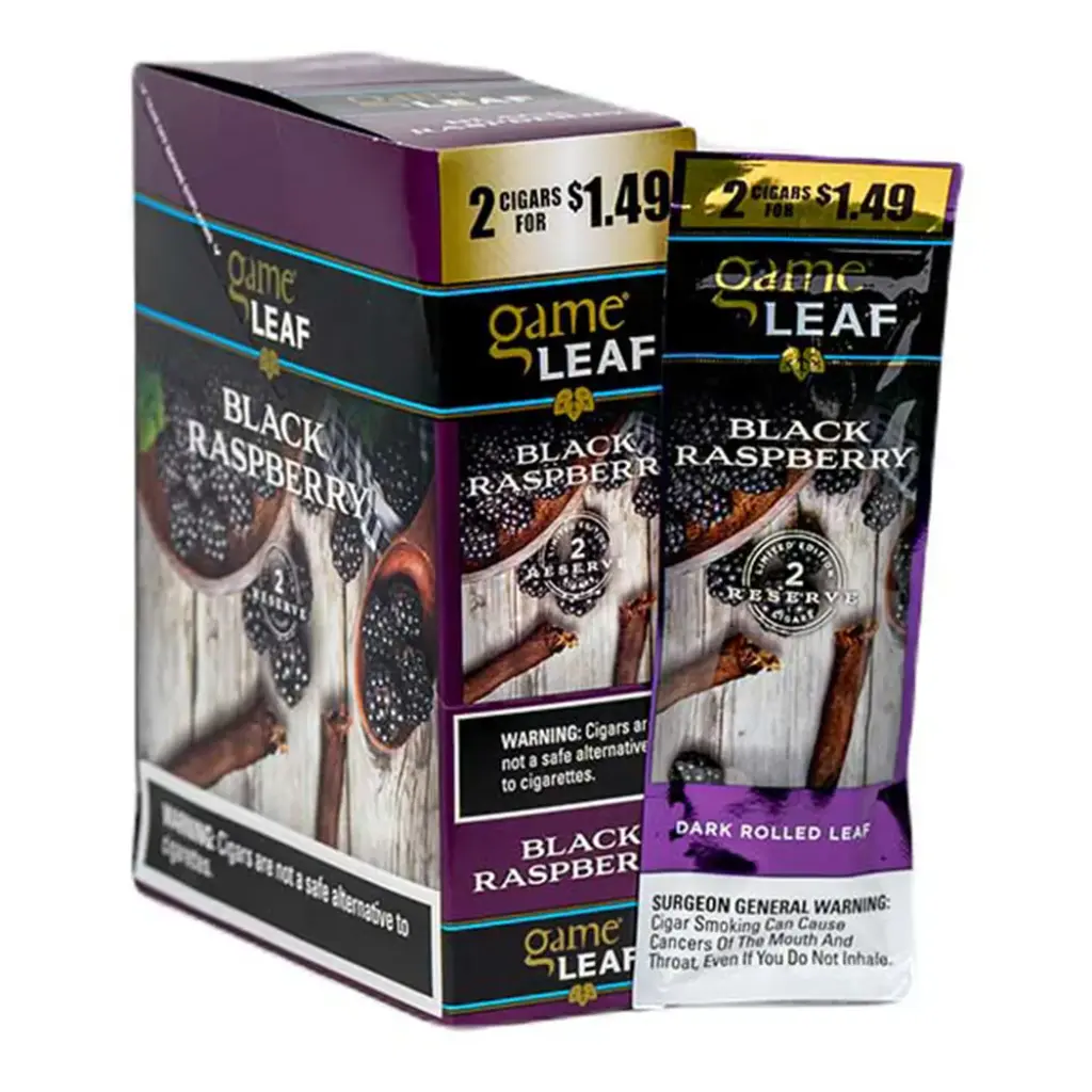 GAME LEAF 2 FOR $1.49 BLACK RASPBERRY