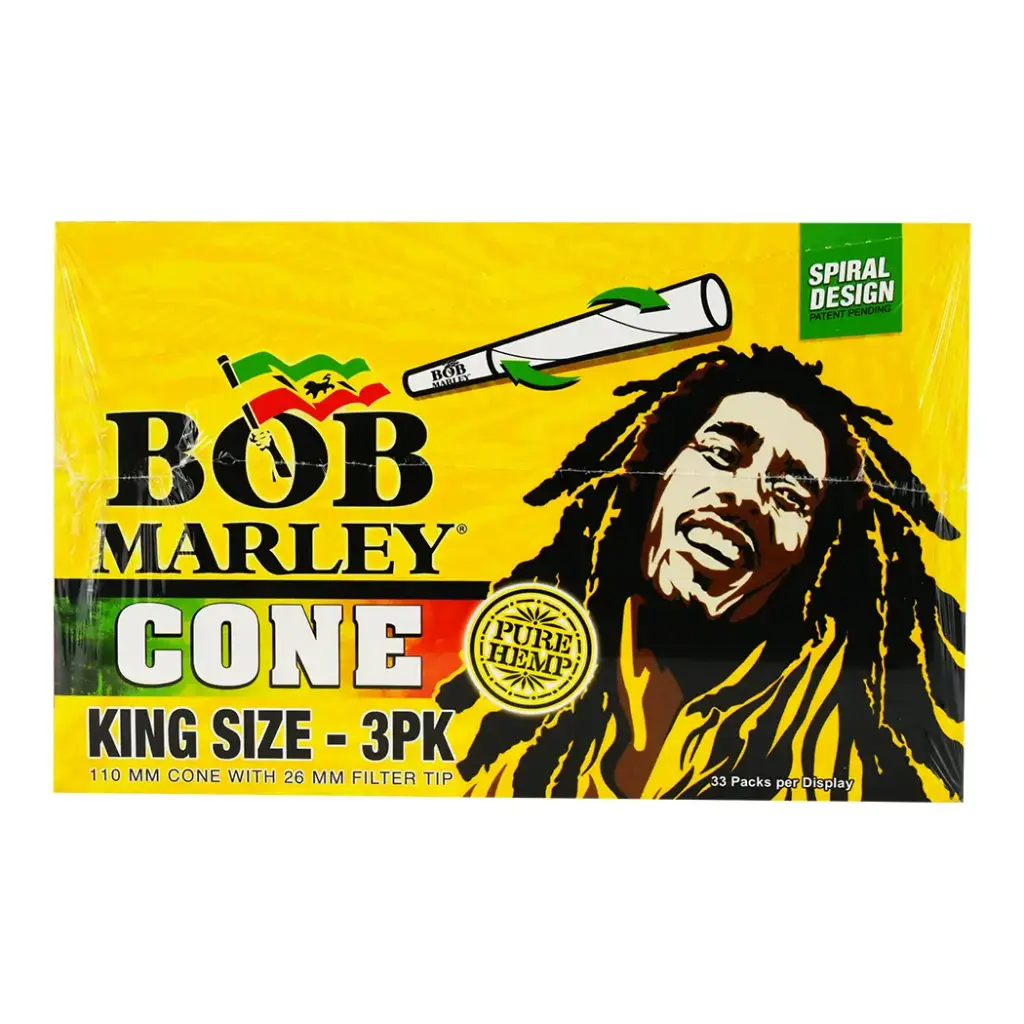 BOB MARLEY CONE KING SIZE 3PK