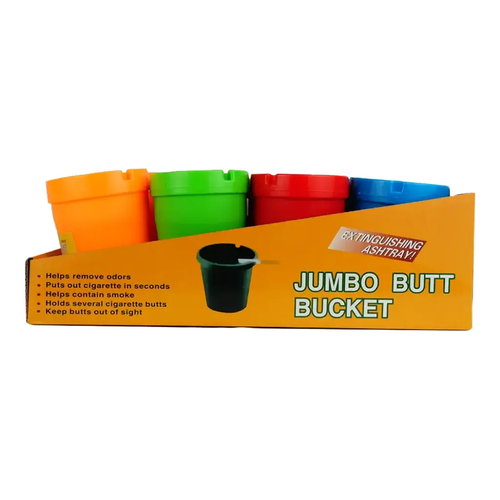 PLASTIC BUCKET CAR ASHTRAY 12CT