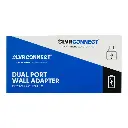 CLVR CONNECT DUAL PORT WALL ADAPTER WITH TYPE C 4CT