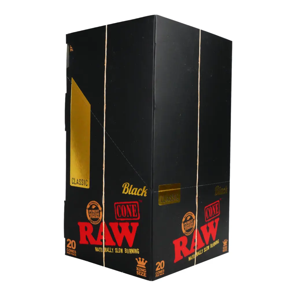 RAW BLACK CLASSIC CONE KING SIZE 20 CONES PER PACK