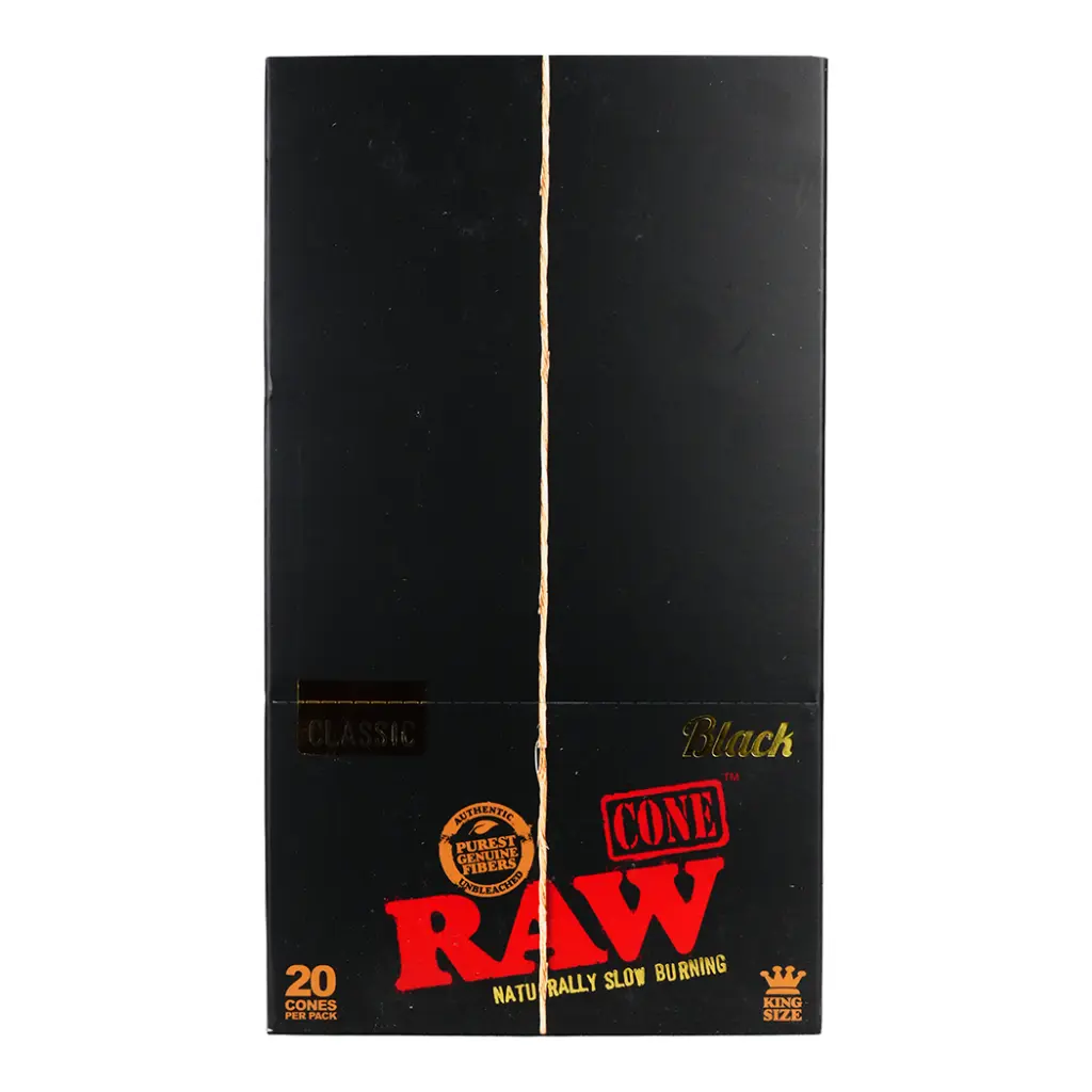 RAW BLACK CLASSIC CONE KING SIZE 20 CONES PER PACK