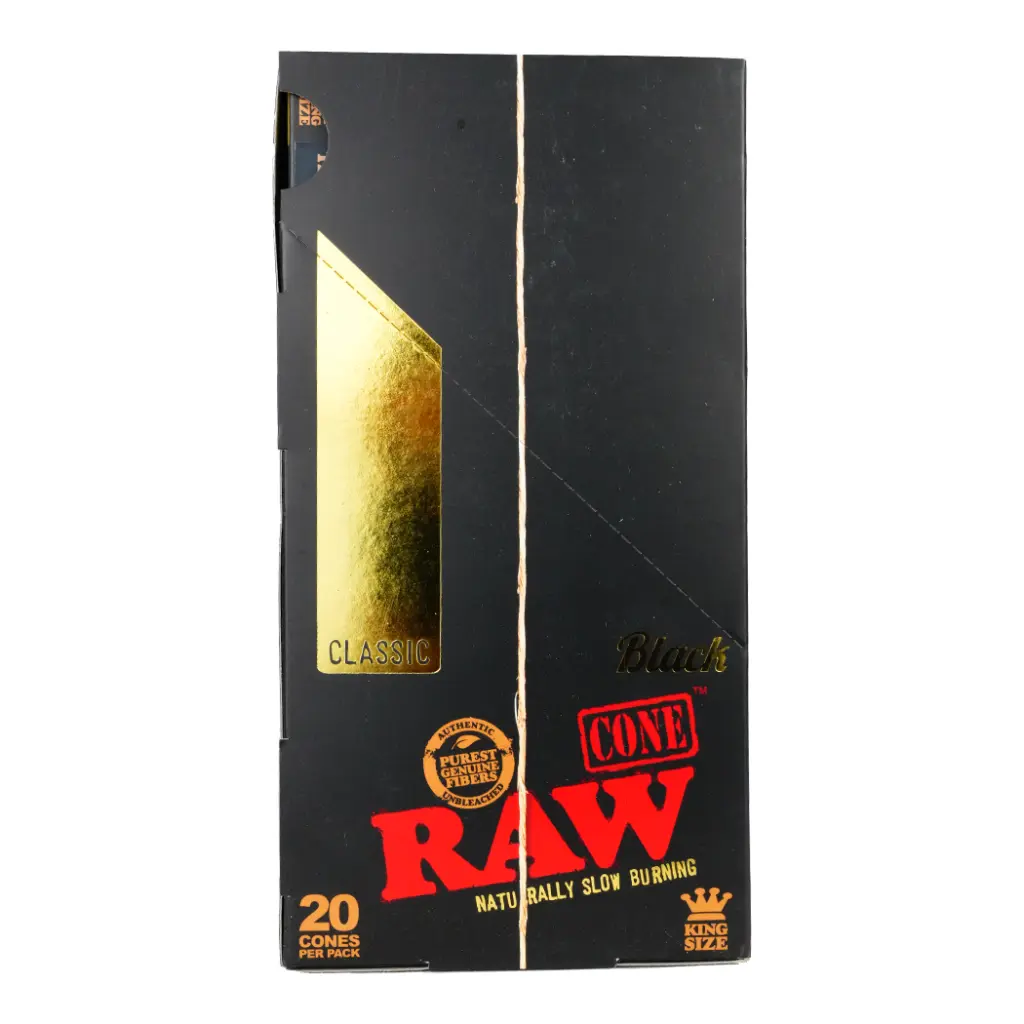 RAW BLACK CLASSIC CONE KING SIZE 20 CONES PER PACK