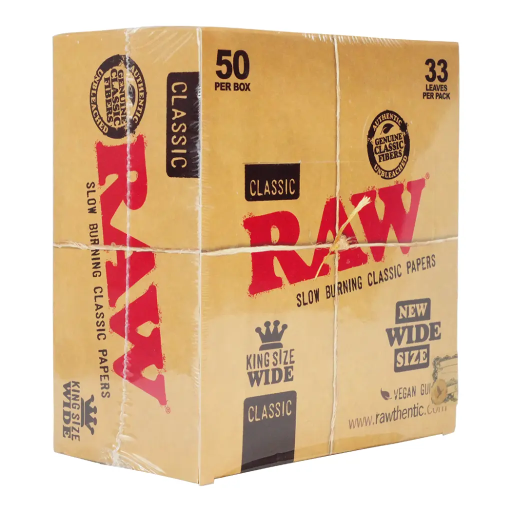 RAW CLASSIC KING SIZE WIDE 50 PER BOX