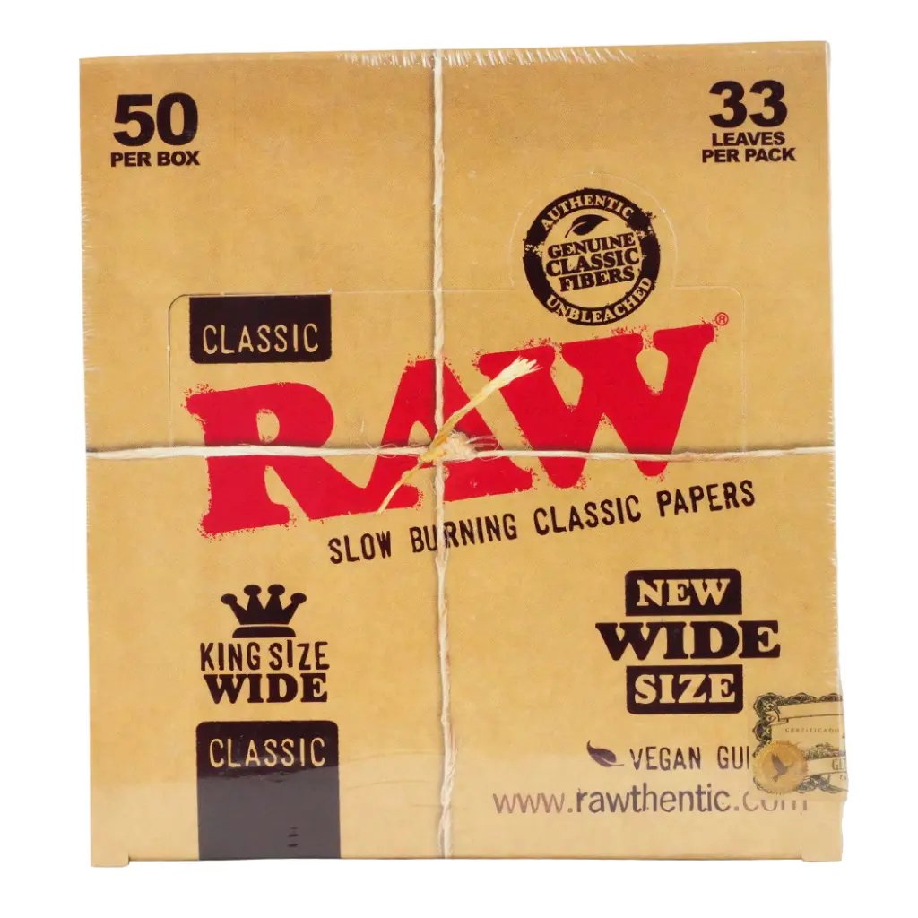 RAW CLASSIC KING SIZE WIDE 50 PER BOX