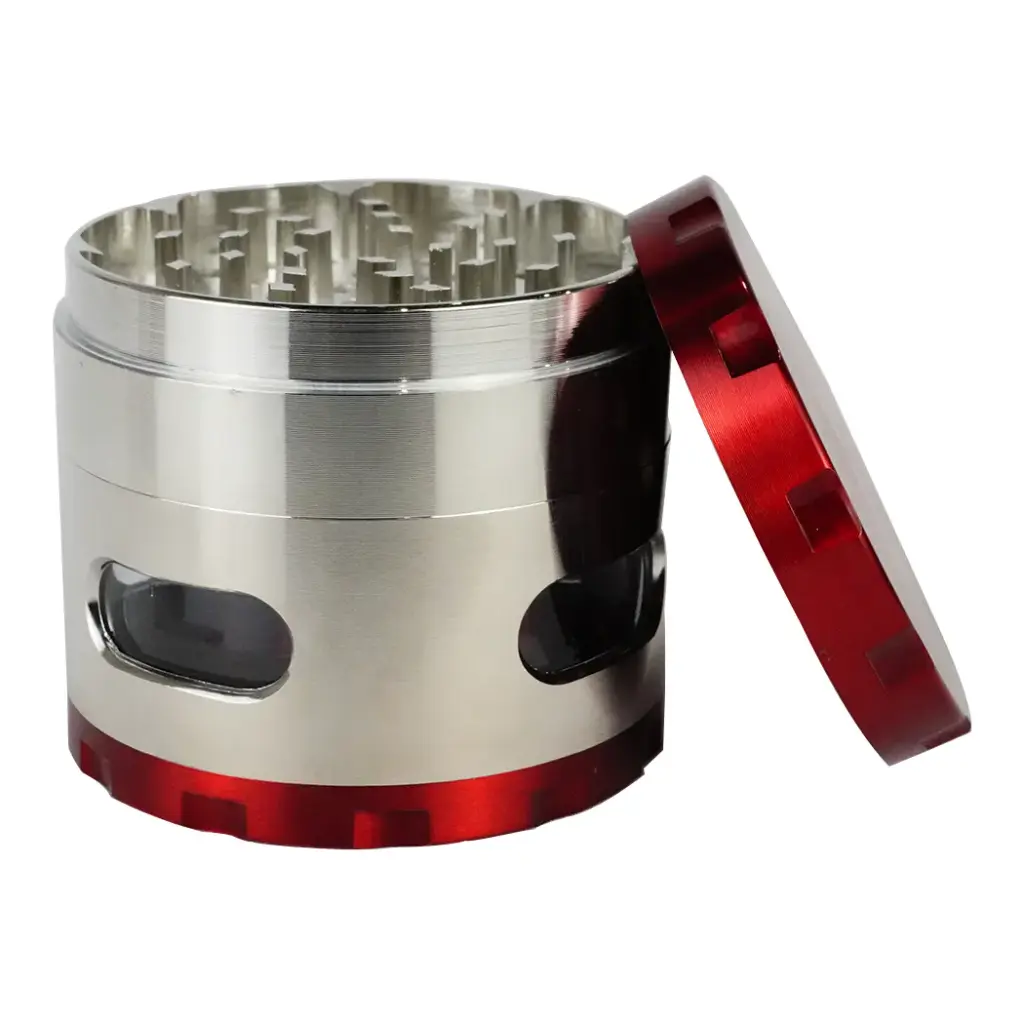 GRINDER (GR108-2) 61MM 4 PART ALLOY SMALL WINDOW WITH 2 TONE COLORS