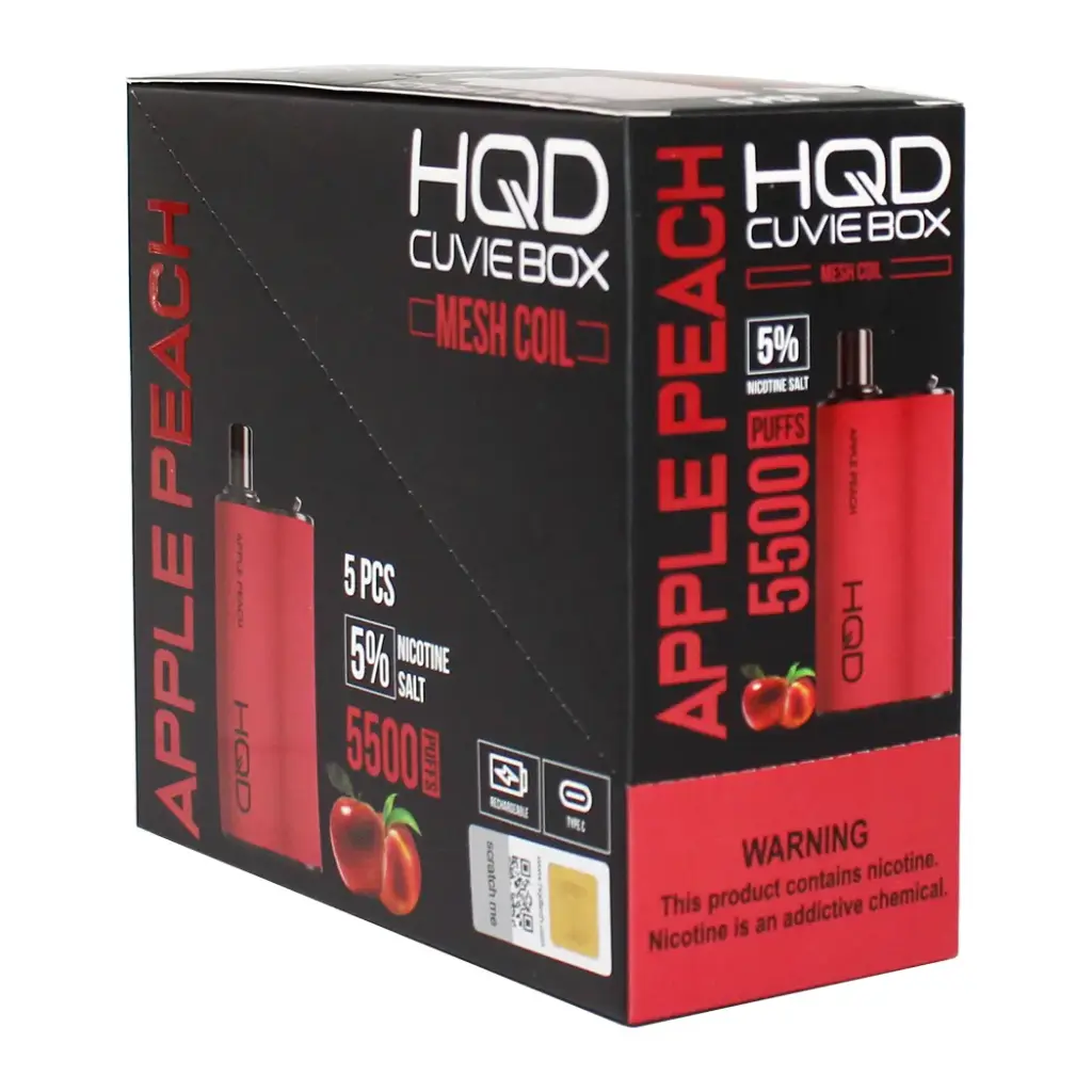 HQD BOX 5% 1X5PK DISPOSABLE(5500)