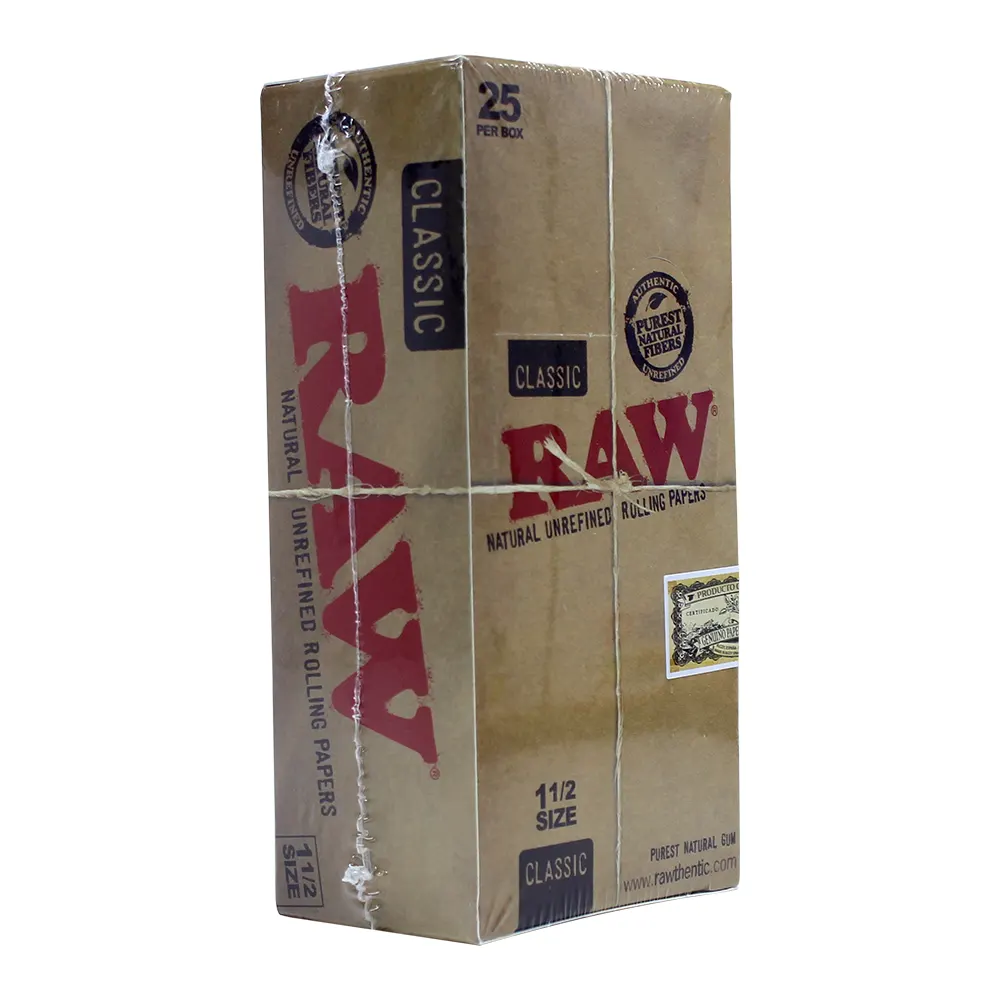 RAW CLASSIC 1 1/2 25 PER BOX