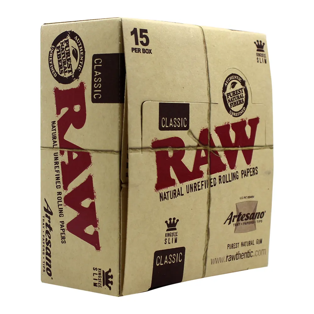 RAW CLASSIC ARTESANO KING SIZE SLIM 15 PER BOX