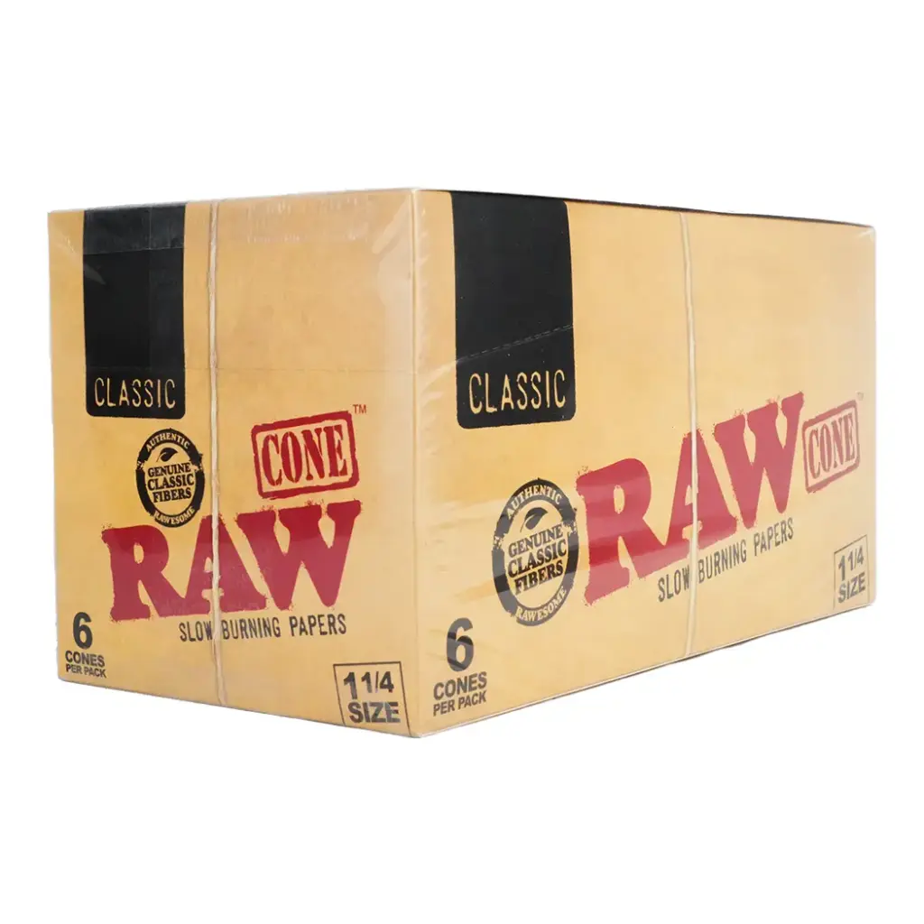 RAW CLASSIC CONE 1 1/4 32 PER BOX 6 PK