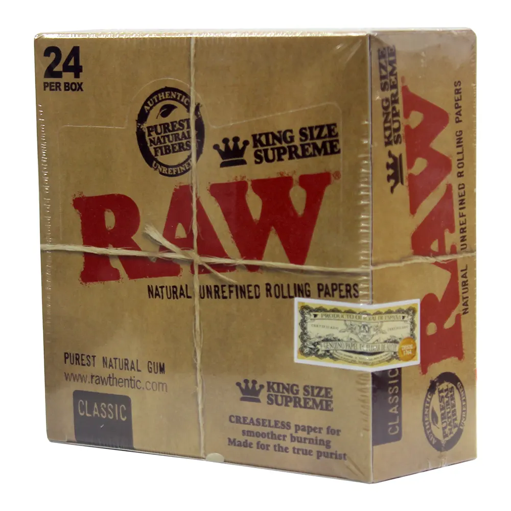 RAW CLASSIC KING SIZE SUPREME 24 PER BOX