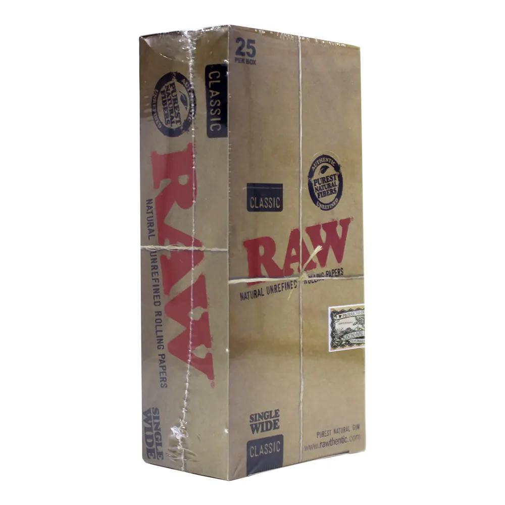 RAW CLASSIC SINGLE WIDE 25 PER BOX