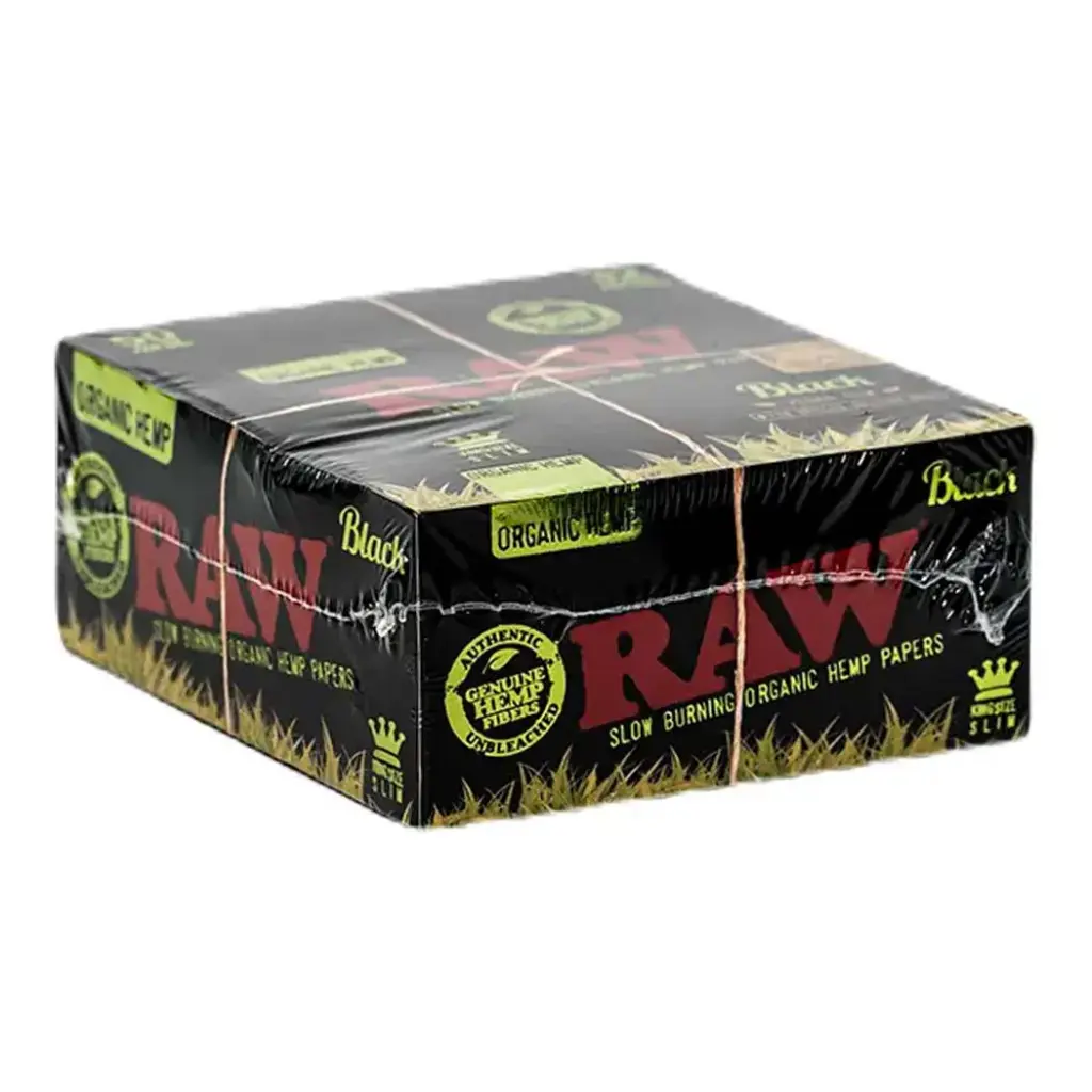 RAW BLACK ORGANIC KING SIZE SLIM 50 PER BOX