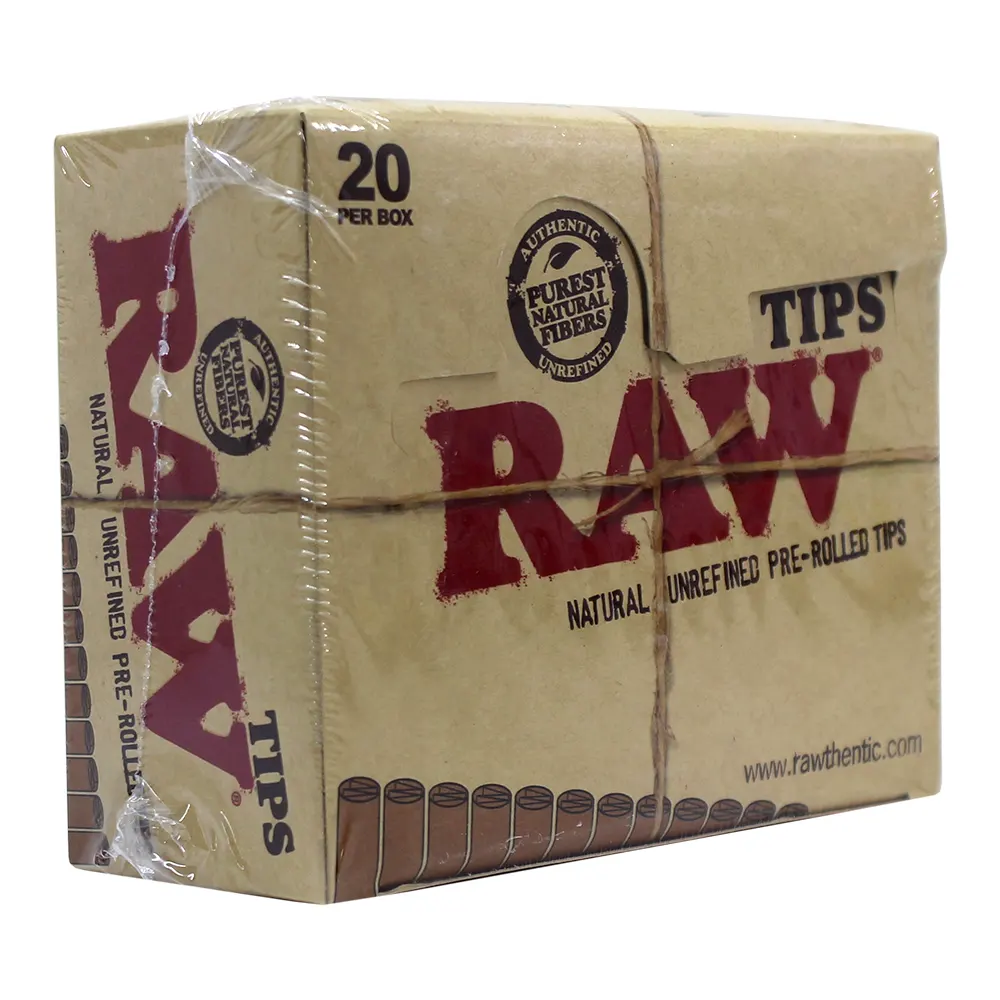 RAW TIPS PRE-ROLLED 20 PER BOX