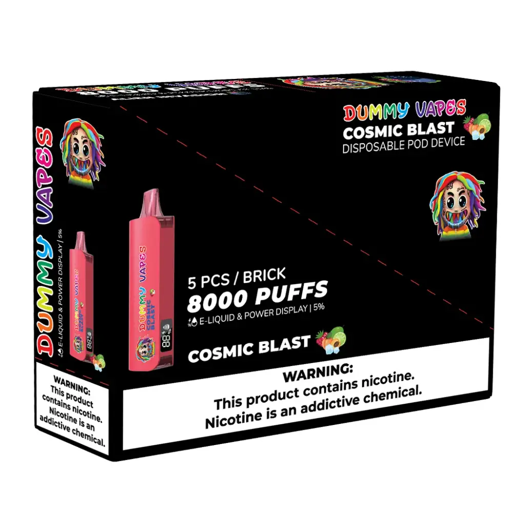 DUMMY VAPE 1% FIZZY LEMON 1×5 PK DISPOSABLE (8K)