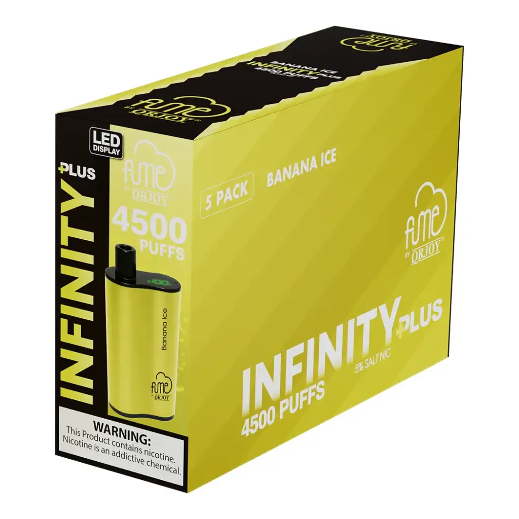 FUME 5PK INFINITY PLUS 5% BANANA ICE DISPOSABLE