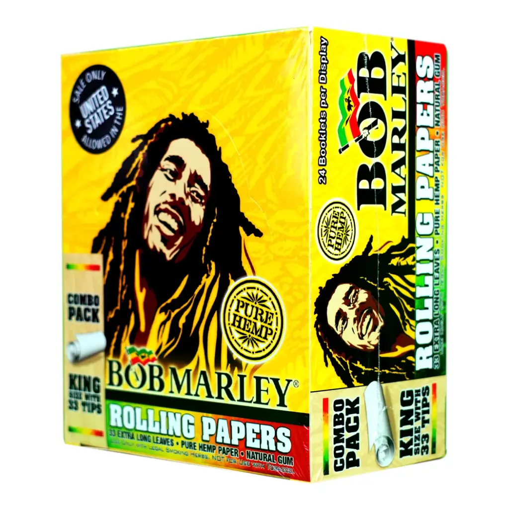 BOB MARLEY KING SIZE WITH TIP 24 BOOKLETS PER DISPLAY