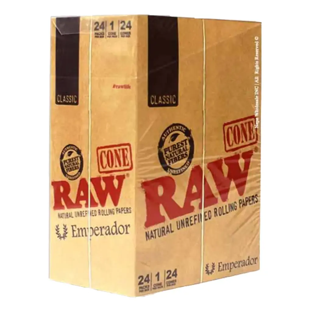 RAW CLASSIC CONE EMPERADOR 24 PACKS PER BOX